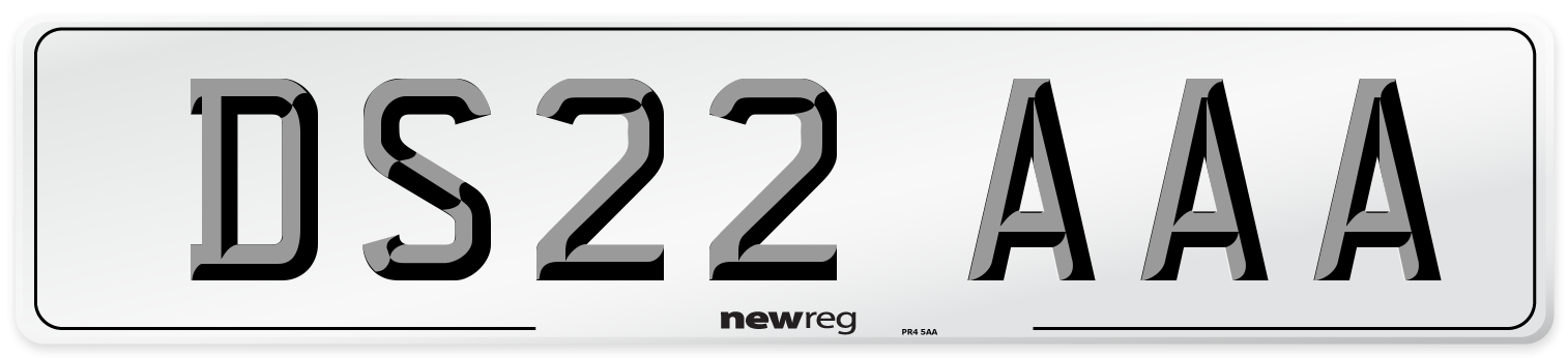 DS22 AAA Number Plate from New Reg